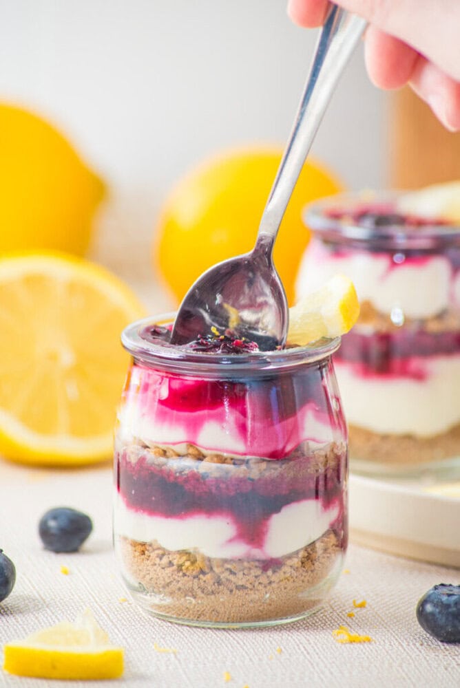 Blueberry Lemon Cheesecake Cups