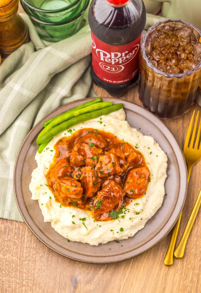 Slow Cooker Dr Pepper BBQ Rib Bites