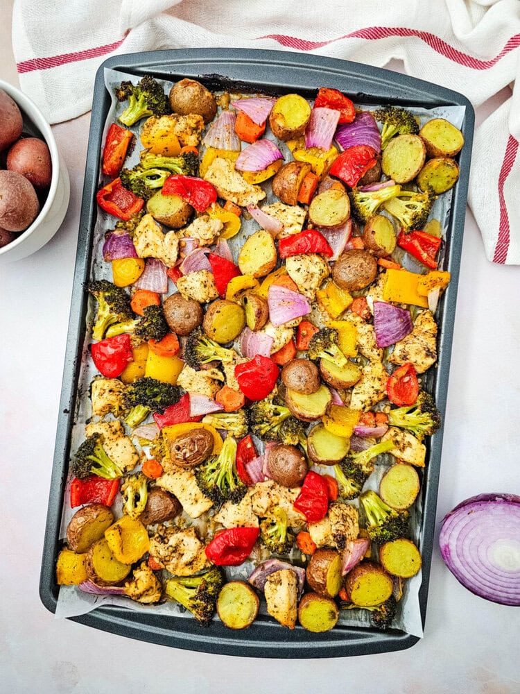 Sheet Pan Sriracha Ranch Chicken